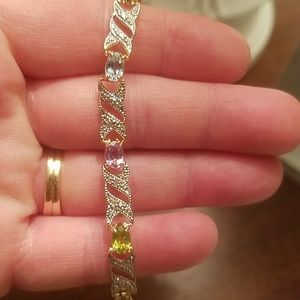 Silver gemstone Bracelet
